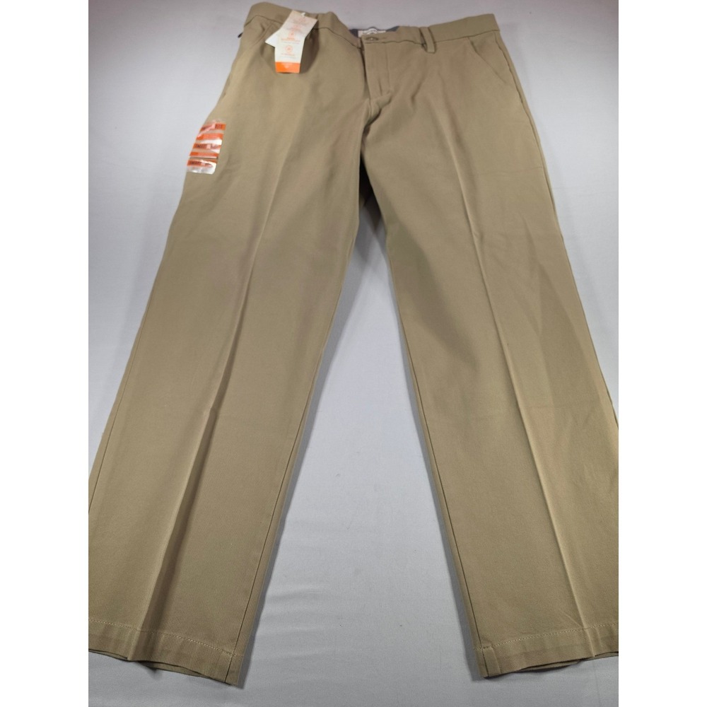 Dockers Mens Workday Khaki Smart 360 Flex Straight Fit Pants Tan W36 L29 1703